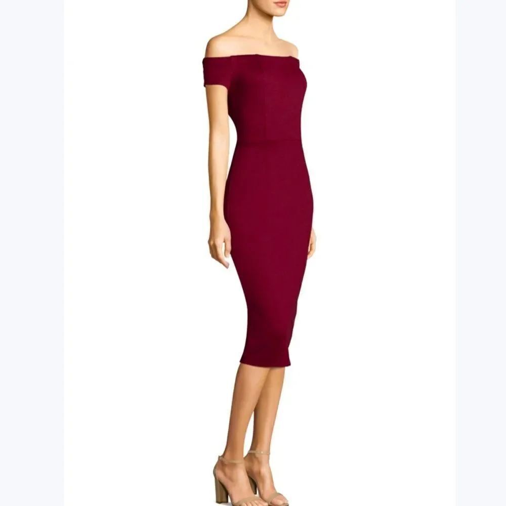 Trina Turk CANDELLYN Cranberry Red Scoop Neck Fitted Holiday Sheath Pencil Dress